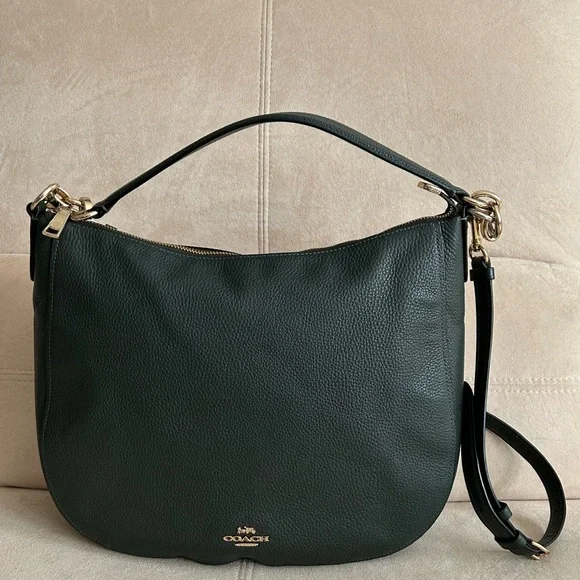 Coach Elegant Leather Satchel, Handbag with Detachable Long Strap - Picture 3 of 15